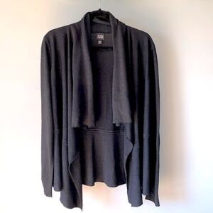 Eileen Fisher Silk Crepe Waterfall Open front cardigan/jacket Size Small